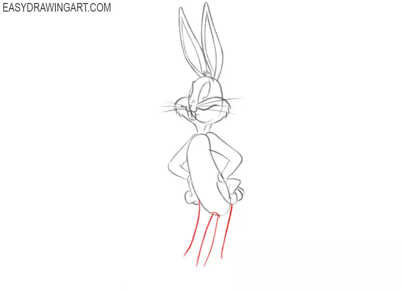 easy way to draw bugs bunny