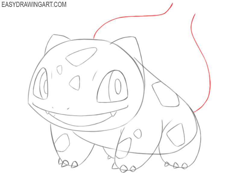 how to draw bulbasaur easily