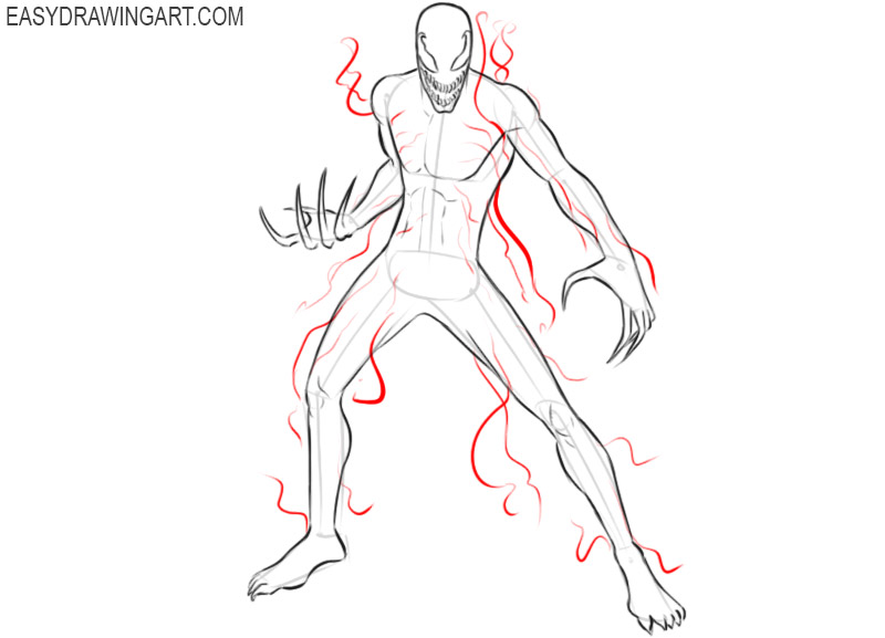carnage drawing full body 