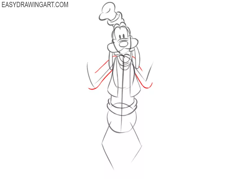 how to draw cartoon goofy step by step