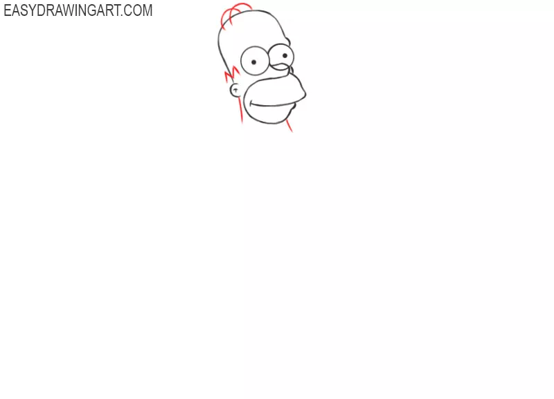 how to draw cartoon homer simpson 