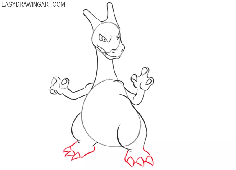how to draw charizard in easy way