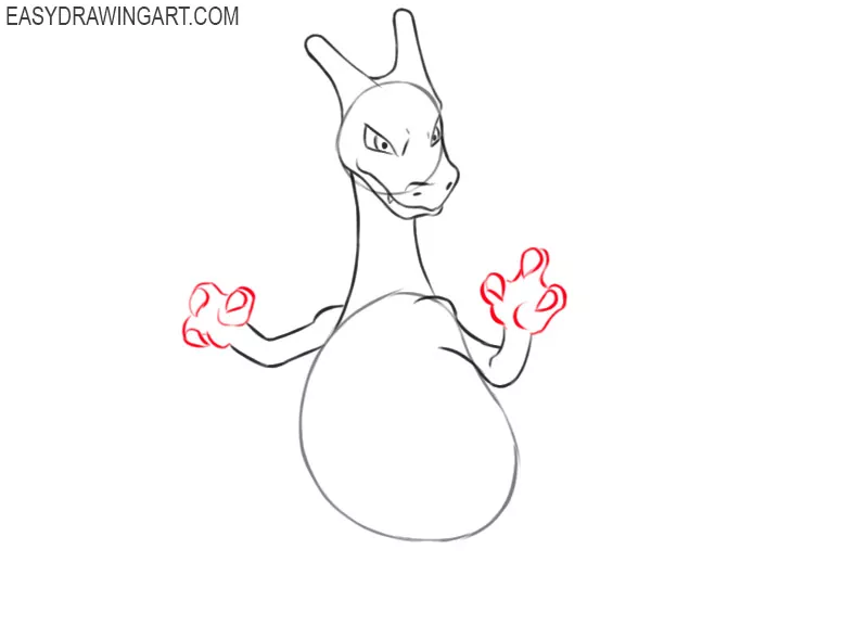 how to draw charizard step by step for beginners 
