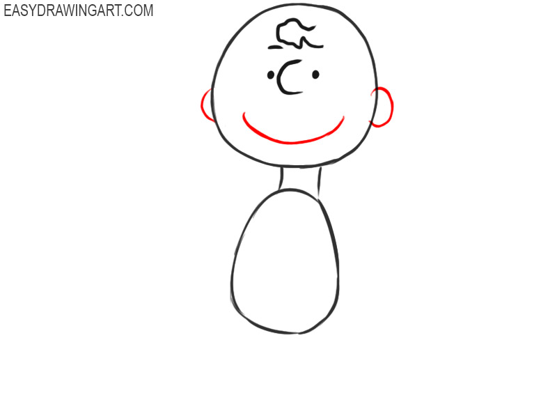 how to draw charlie brown step by step easy 