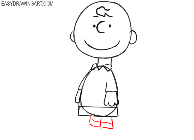 charlie brown drawing steps