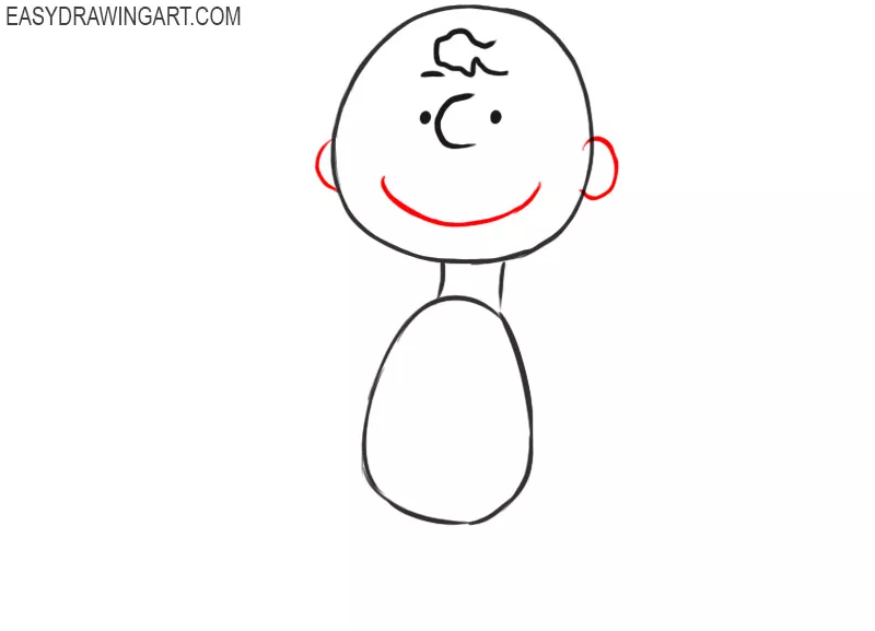 how to draw charlie brown step by step easy 