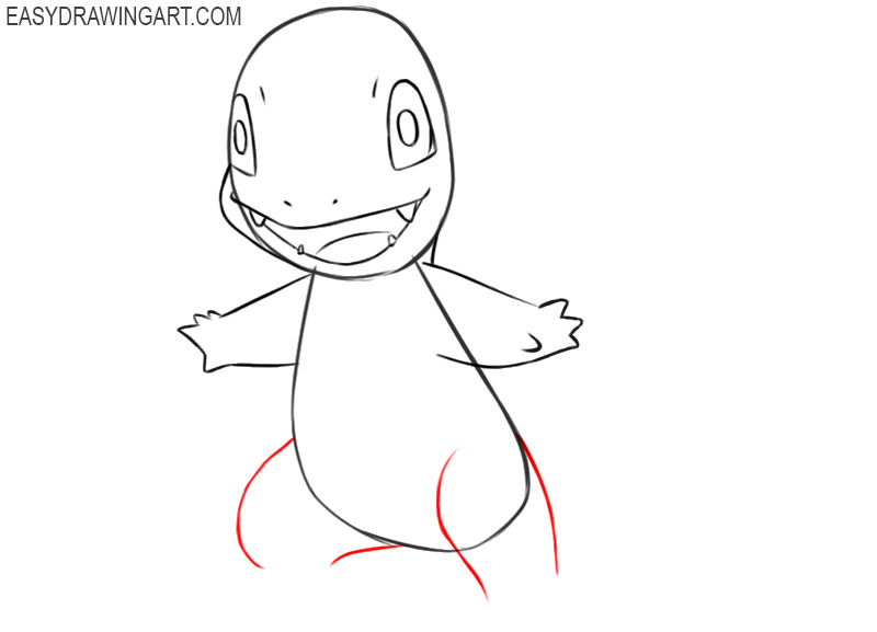 how to draw charmander step by step