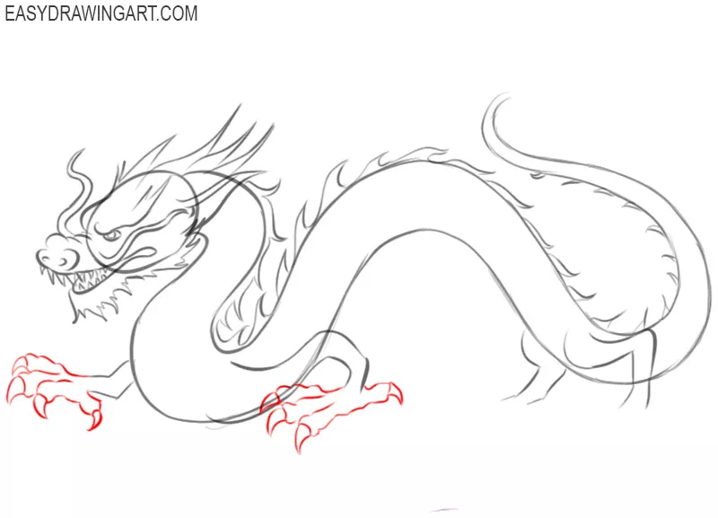 How to Draw a Chinese Dragon - Easy Drawing Art