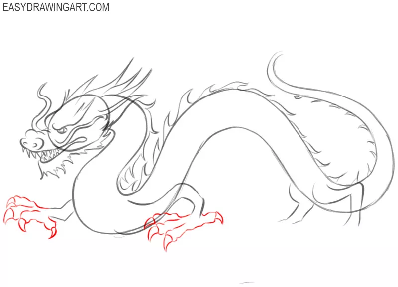 how to draw chinese dragons easy way