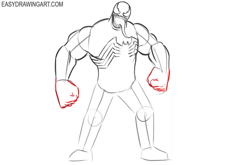how to draw cool venom
