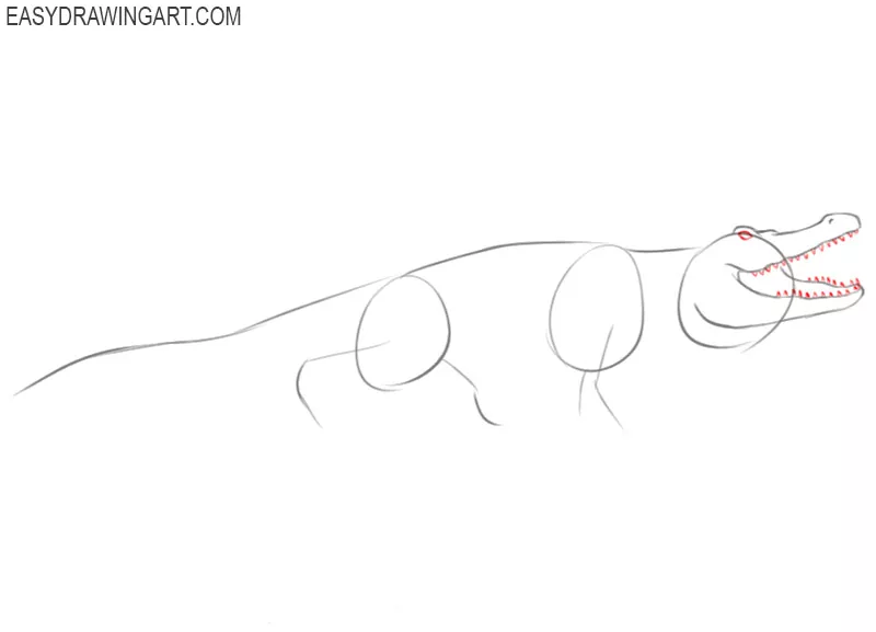 how to draw cute alligator 