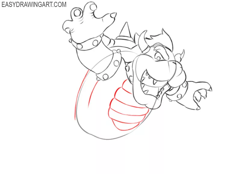 how to draw cute bowser 