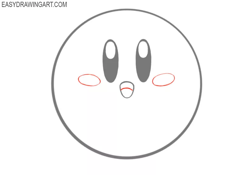 how to draw cute kirby 