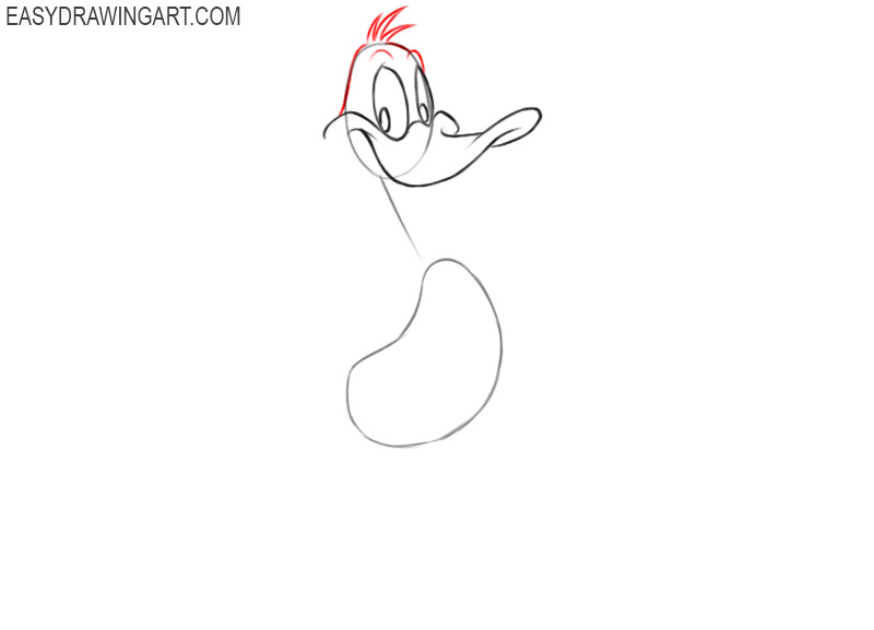 how to draw a cartoon daffy duck 