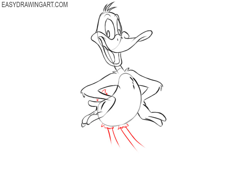 steps on how to draw daffy duck