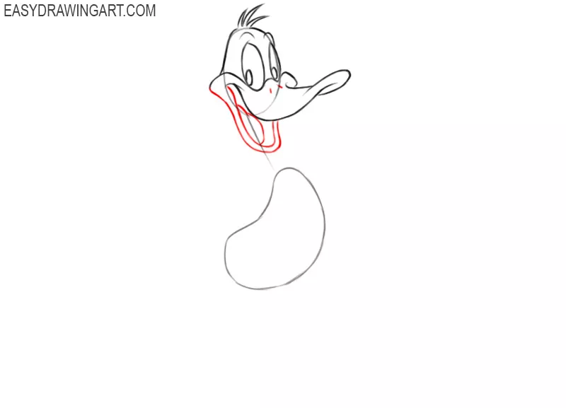 how to draw daffy duck step by step 
