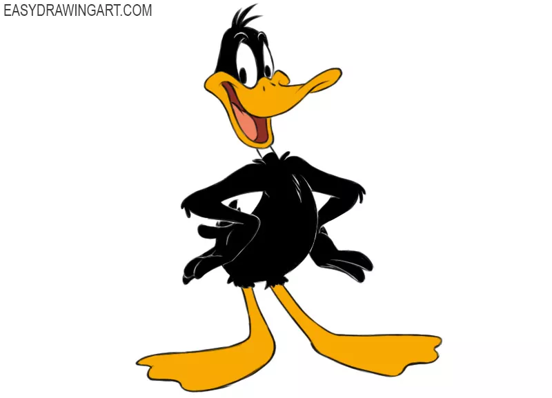 How to Draw Daffy Duck - Easy Drawing Art