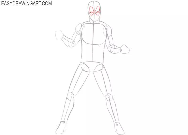 how to draw deadpool comic style