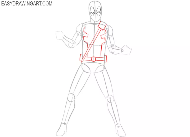 how to draw deadpool comic version