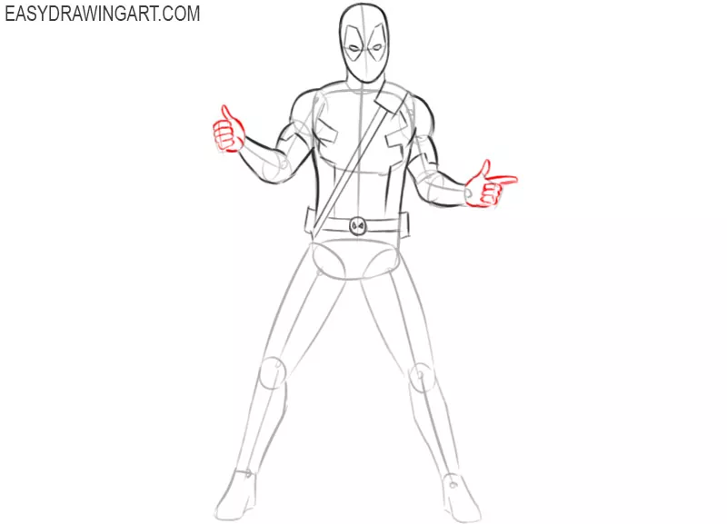 how to draw deadpool draw so