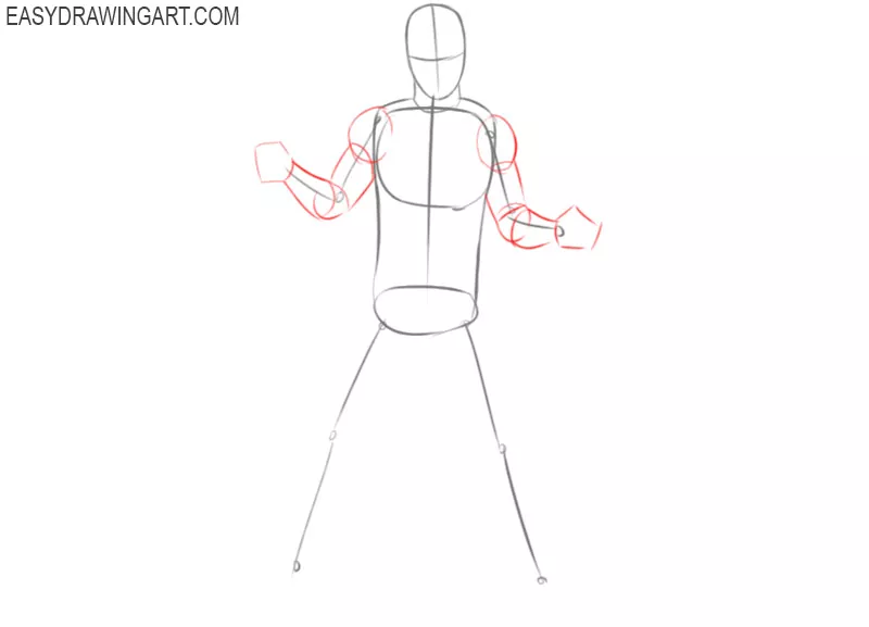 how to draw deadpool full body step by step