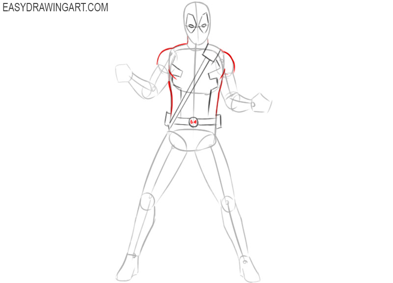 how to draw deadpool comics
