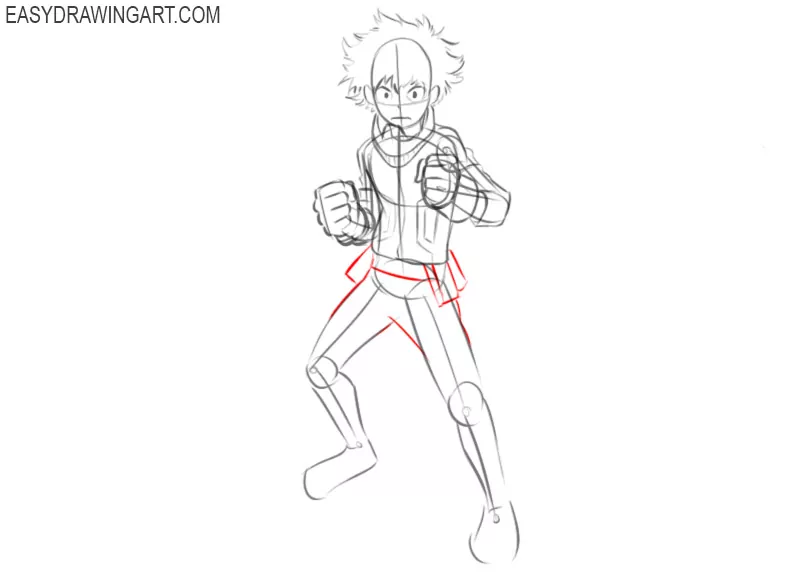 How to draw Deku from anime