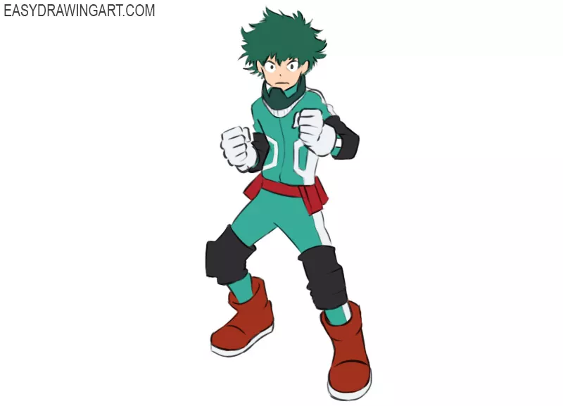 How to draw Deku
