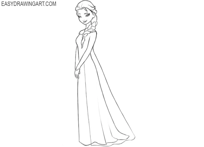 Daily Cartoon Drawings - Drawing Elsa