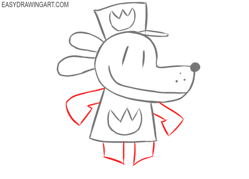 how to draw dog man pictures