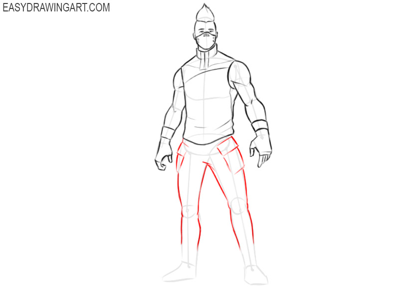 how to draw fortnite drift mask easy