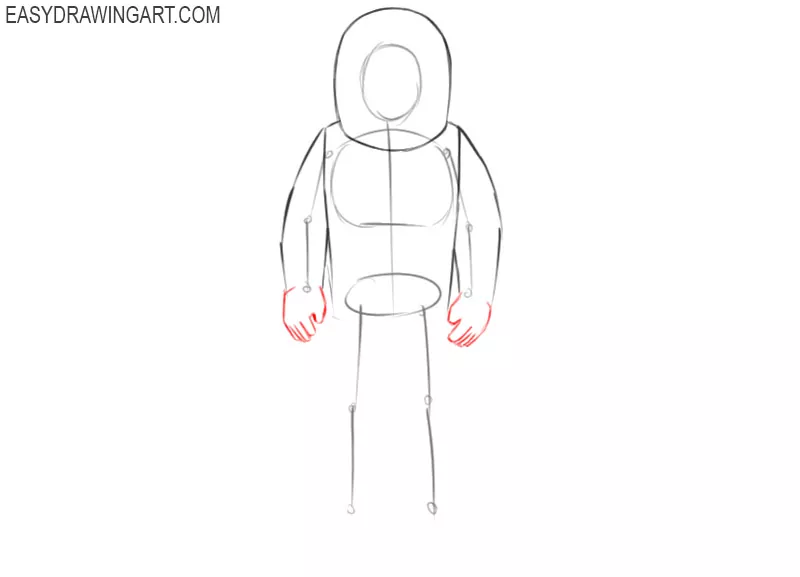 how to draw easy cartoon astronaut