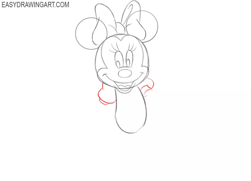 Line Drawing Minnie Mouse Head, HD Png Download - vhv