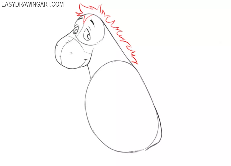 how to draw eeyore from winnie the pooh