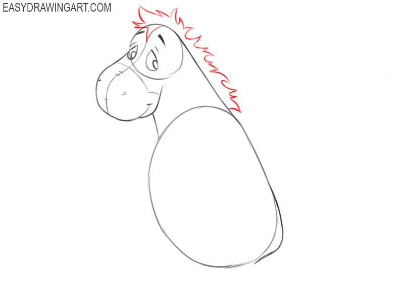 how to draw eeyore from winnie the pooh