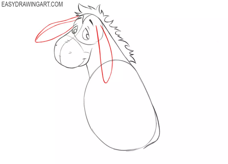 how to draw eeyore step by step