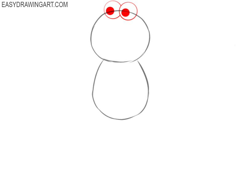 how to draw elmo by step by step