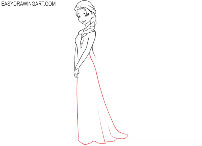 how to draw elsa draw so cute