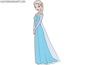 How to draw Elsa