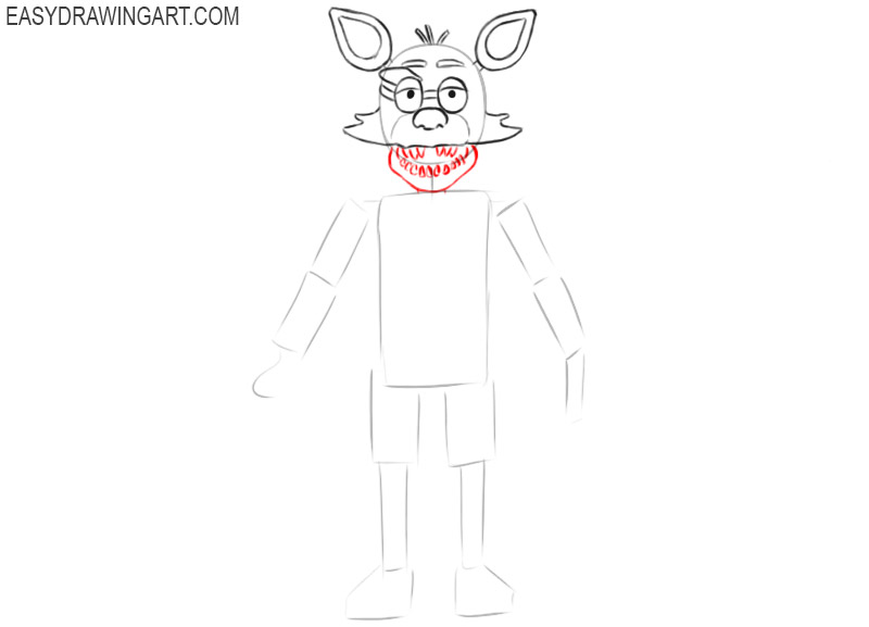how to draw foxy five nights at freddy's
