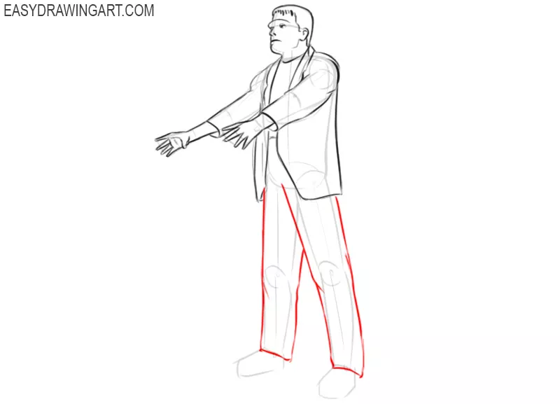 frankenstein simple drawing 