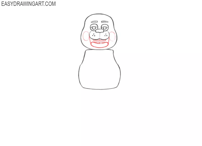 how to draw a cute freddy fazbear