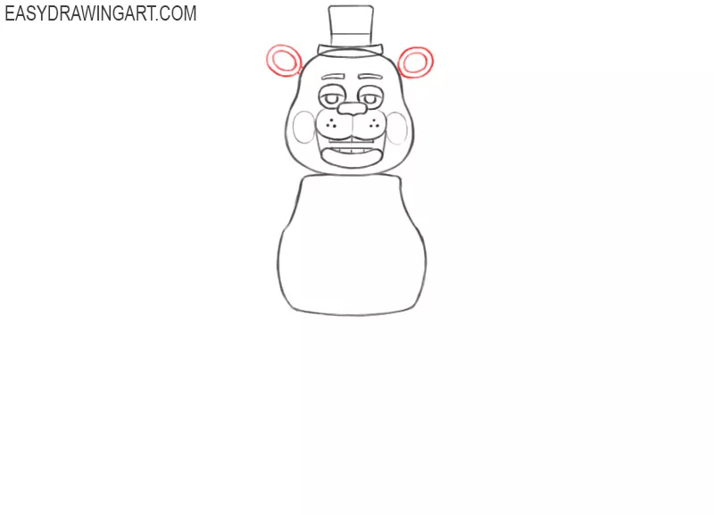 how to draw freddy fazbear draw so cute