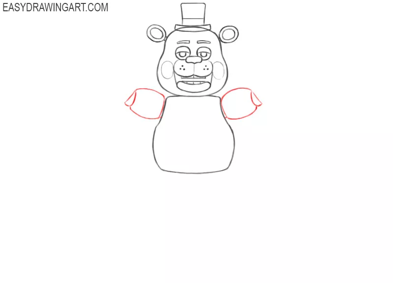 how to draw freddy fazbear easy 