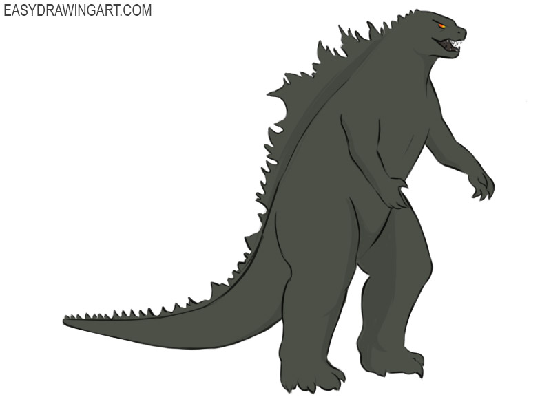 How to draw Godzilla
