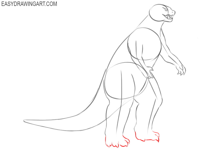 How to draw Godzilla step by step