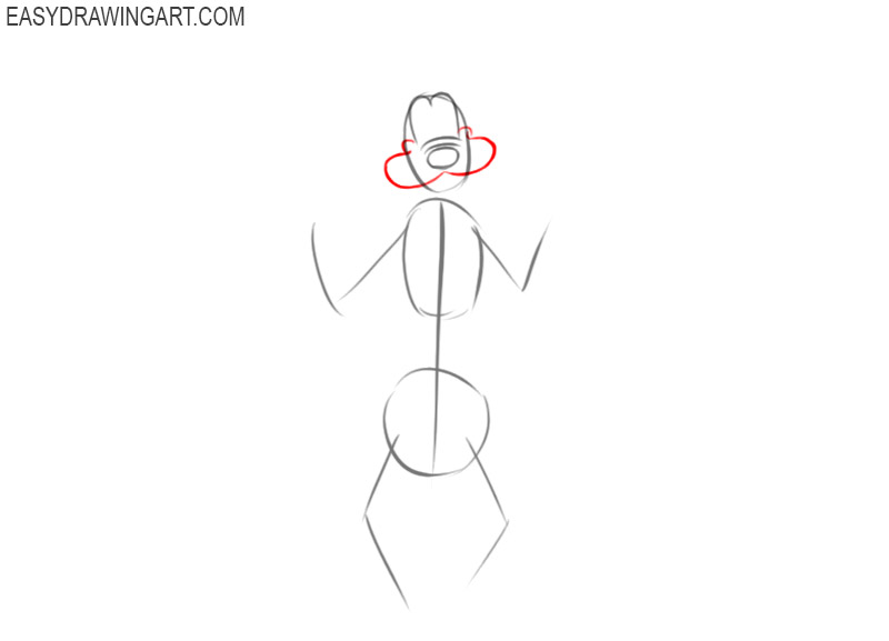 how to draw goofy step by step easy