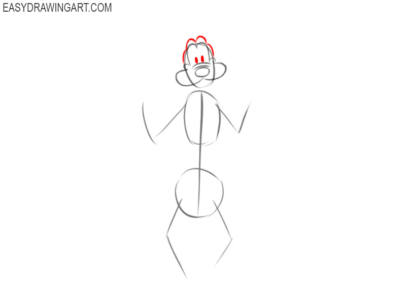 how to draw goofy from mickey mouse