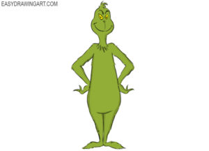 How to draw Grinch