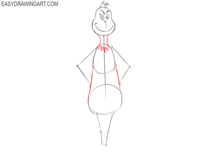 how to draw grinch cartoon